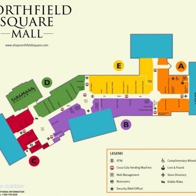 Northfield Square Mall plan - map of store locations