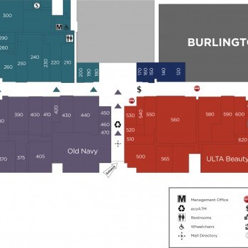 Northgate Mall Tennessee plan - map of store locations