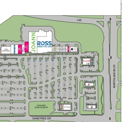 Northlake Commons plan - map of store locations