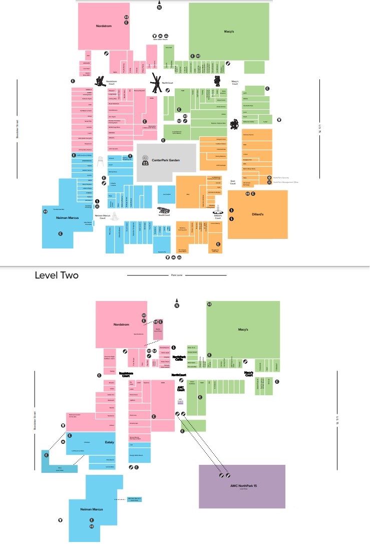 H&M store placement map - NorthPark Mall