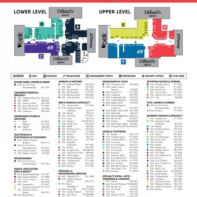 Northpark Mall plan - map of store locations