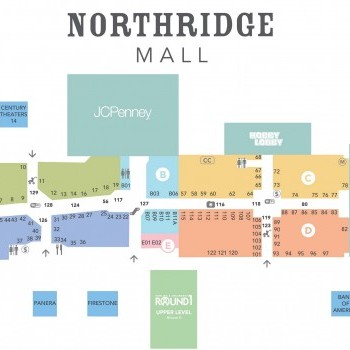 Northridge Mall plan - map of store locations