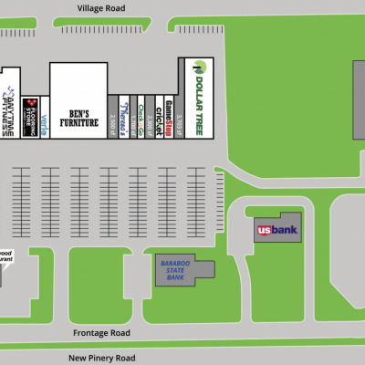 Northridge Plaza plan - map of store locations