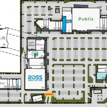 Northridge Shopping Center plan - map of store locations