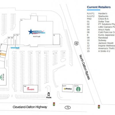 Northside plan - map of store locations