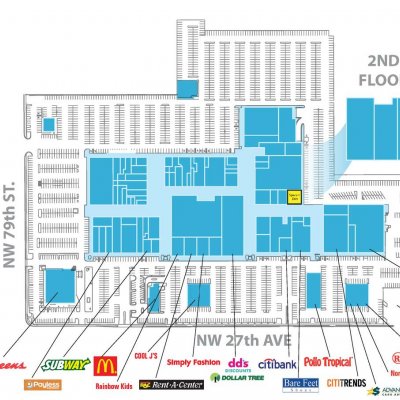 Northside Shopping Center plan - map of store locations