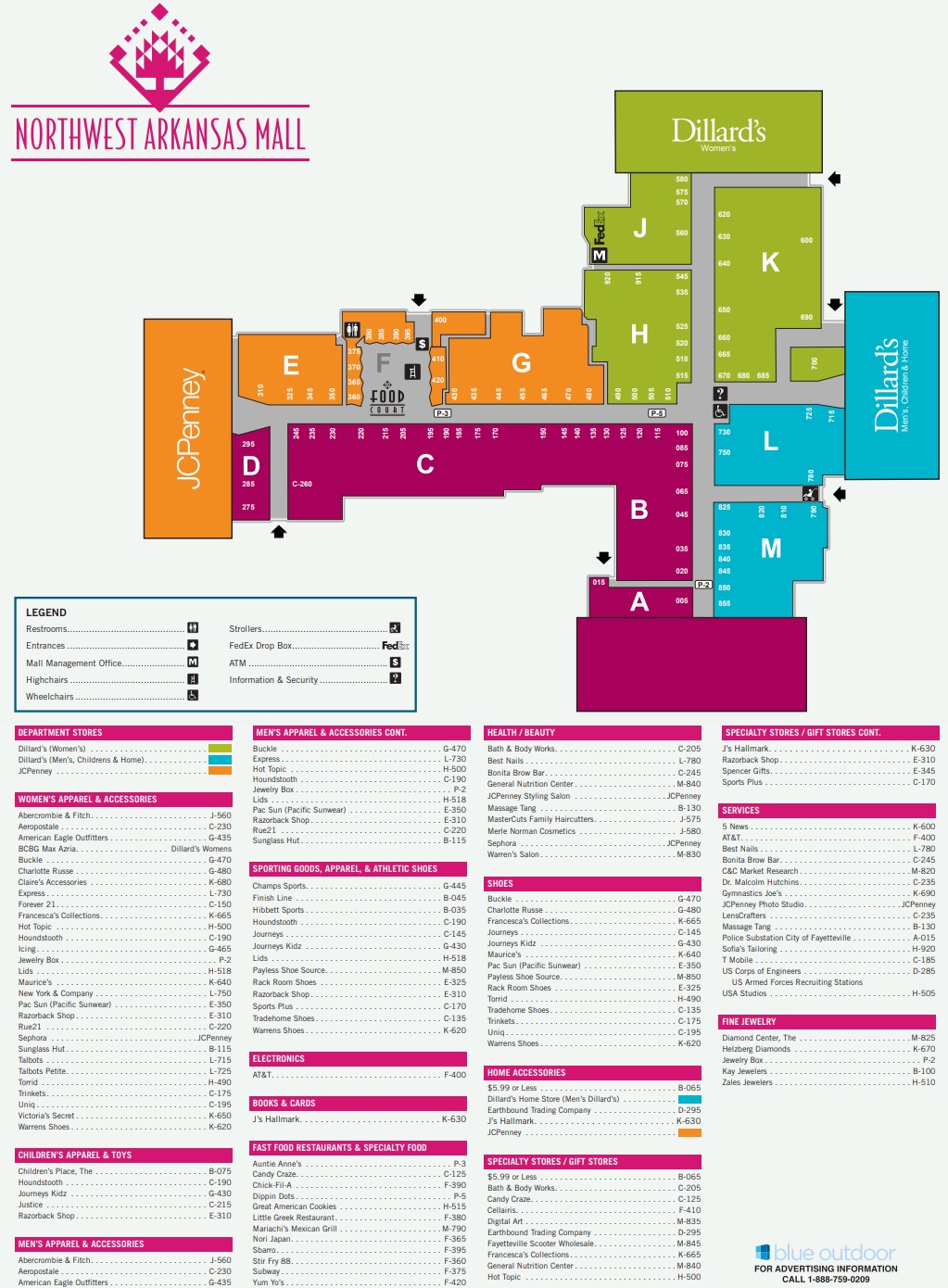 Northwest Arkansas Mall (76 stores) shopping in Fayetteville