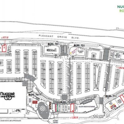 Nugget Plaza plan - map of store locations