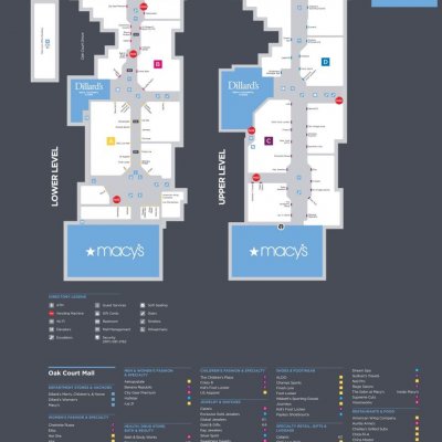 Oak Court Mall plan - map of store locations