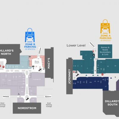 Oak Park Mall plan - map of store locations