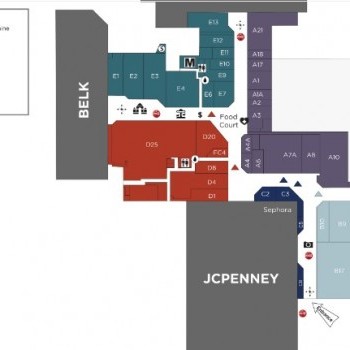 Old Hickory Mall plan - map of store locations