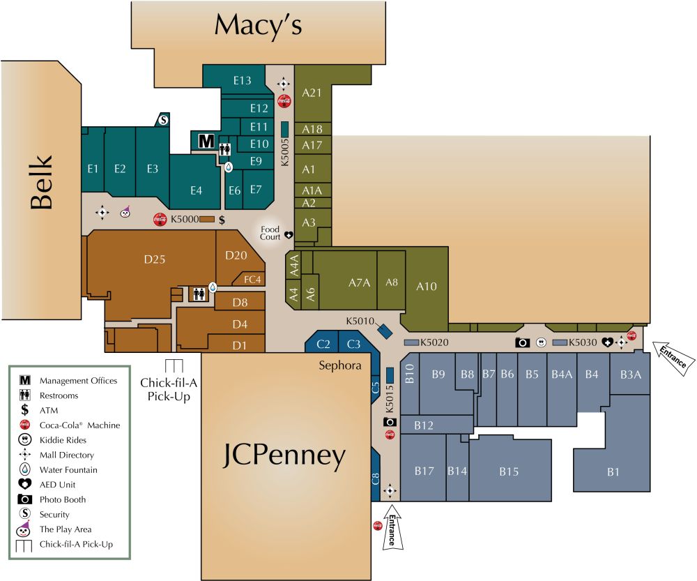 Old Hickory Mall (46 stores) shopping in Jackson, Tennessee TN 38305