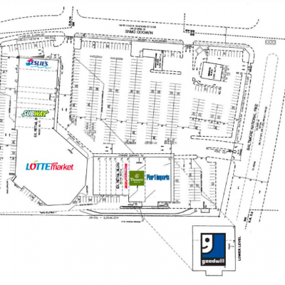 One Mile West plan - map of store locations