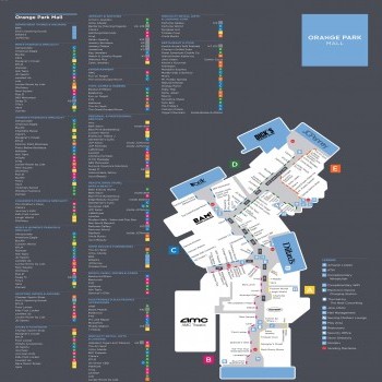 Orange Park Mall plan - map of store locations