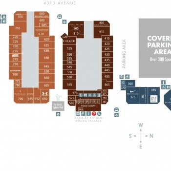Outlets at Anthem plan - map of store locations