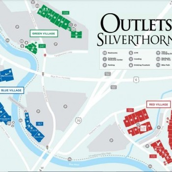 Outlets at Silverthorne plan - map of store locations