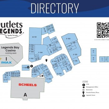 Outlets at Sparks plan - map of store locations