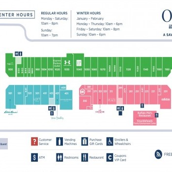 Outlets at The Dells plan - map of store locations