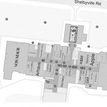 Oxmoor Center plan - map of store locations