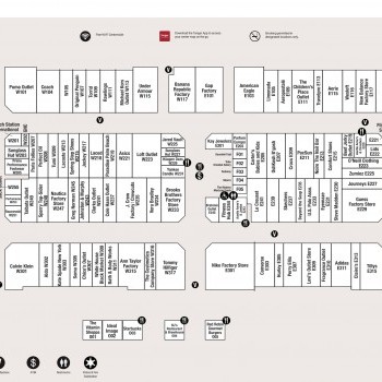 Tanger Palm Beach Outlets plan - map of store locations