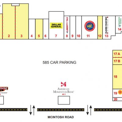 Palm Plaza plan - map of store locations