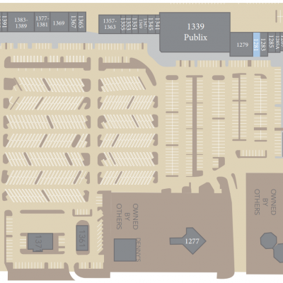 Palmetto Park Square plan - map of store locations