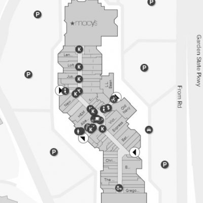 Paramus Park plan - map of store locations