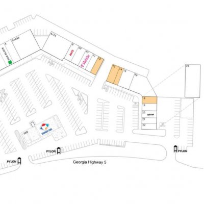 Park Plaza plan - map of store locations