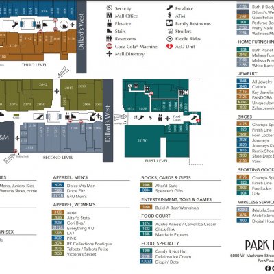 Park Plaza Mall plan - map of store locations