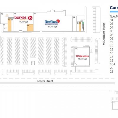 Parktown Center plan - map of store locations