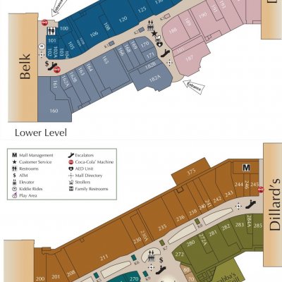 Parkway Place Mall plan - map of store locations