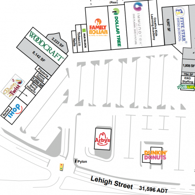 Parkway Shopping Center plan - map of store locations