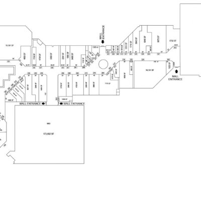 Pasadena Town Square Mall (Plaza Paseo Mall) plan - map of store locations