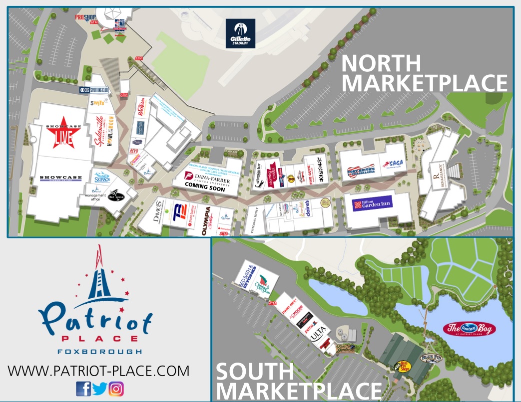 Patriot Place Mall 55 Stores Shopping In Foxborough Massachusetts Ma 02035 Mallscenters