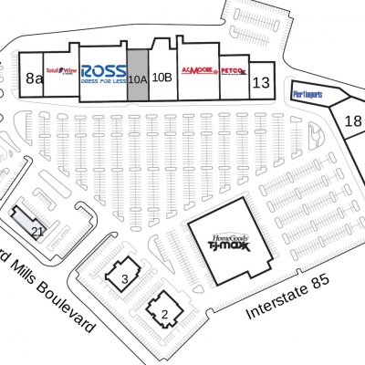 Pavilion at King's Grant plan - map of store locations