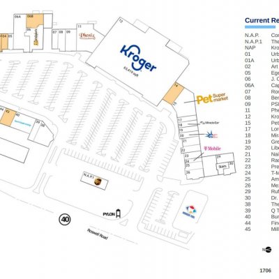Pavilions at Eastlake plan - map of store locations