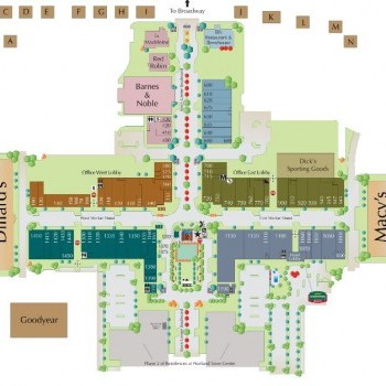 Pearland Town Center plan - map of store locations