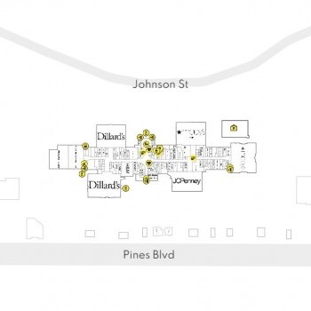 Pembroke Lakes Mall plan - map of store locations