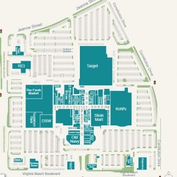 Pembroke Mall plan - map of store locations