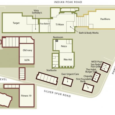 Peninsula Shopping Center plan - map of store locations