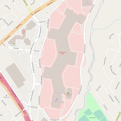 Philadelphia Mills plan - map of store locations