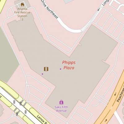 Phipps Plaza plan - map of store locations