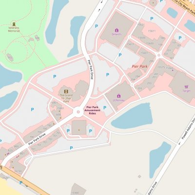 Pier Park plan - map of store locations