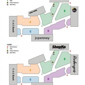 Pine Ridge Mall plan - map of store locations