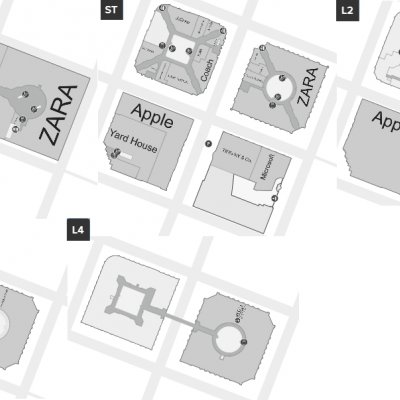 Pioneer Place plan - map of store locations