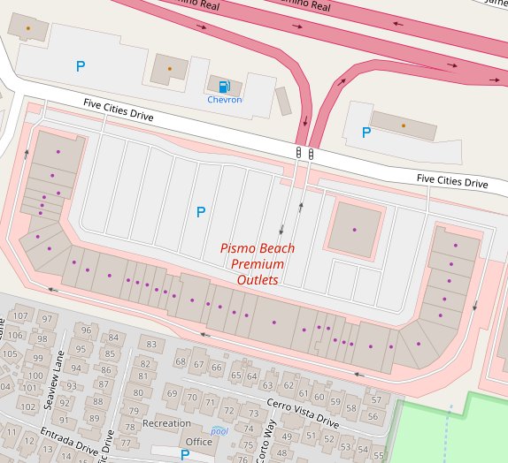 Pismo Beach Premium Outlets (37 stores) outlet shopping in Pismo