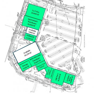 Plaza at the Pointe plan - map of store locations