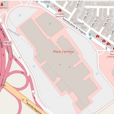 Plaza Carolina plan - map of store locations