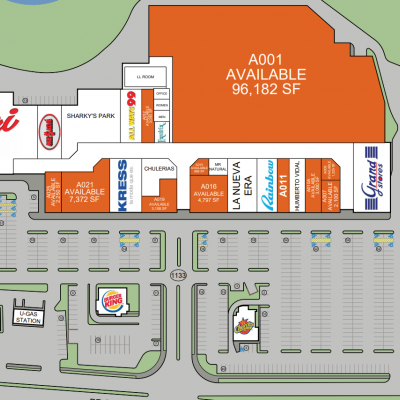 Plaza del Atlántico plan - map of store locations
