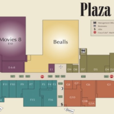 Plaza Del Sol plan - map of store locations